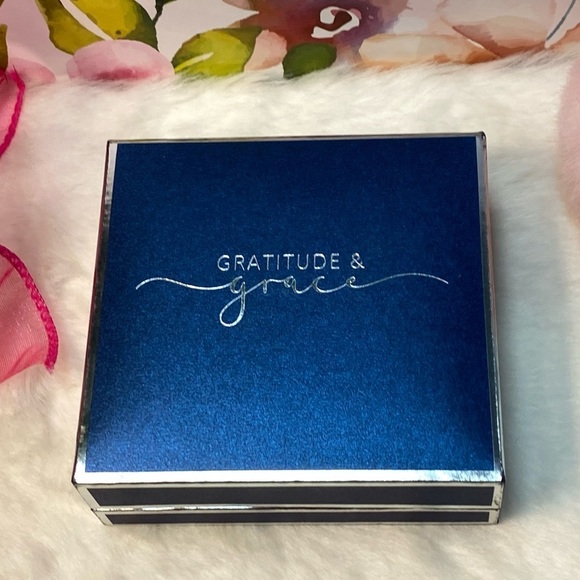 NWT GRATITUDE & GRACE SAINT PENDANT NECKLACE IN TWO TONE FINE SILVER /ROSE GOLD - Picture 5 of 8